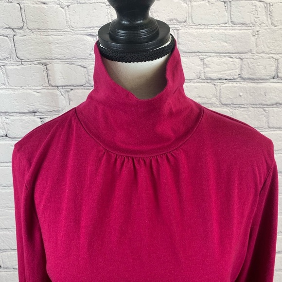 Talbots Pink Long Sleeved Turtleneck Shirt size Large EUC Talbots Long Sleeved - Picture 6 of 8